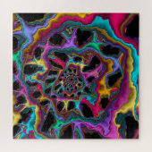 Fractal Abstract Spiral Pink Turquoise Yellow Legpuzzel (Horizontaal)