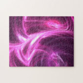Fractal Abstract Twisted Swirls Paars-roze Legpuzzel (Horizontaal)