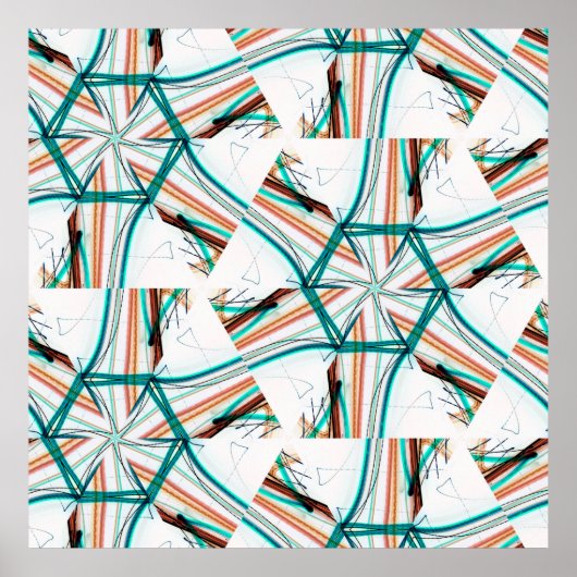 Fractal abstracte achtergrond. Digitale effecten.  Poster (Voorkant)