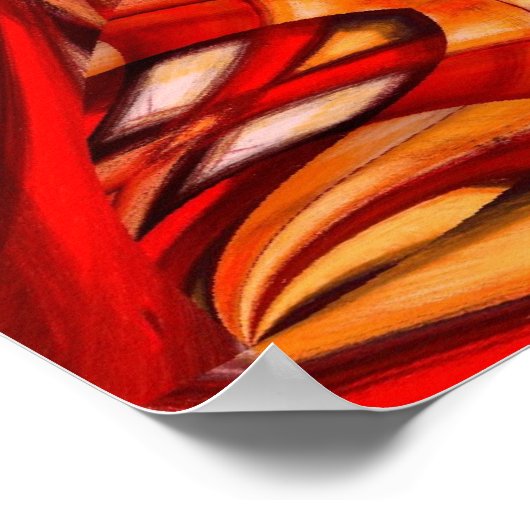 Fractal Abstracte cirkels Art Poster Afdrukken (Hoek)