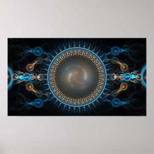Fractal Abstracte Cogwheels Poster