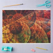 Fractal Abstracte Zwirls Oranje Gold 27 ontkoppeli Tissuepapier (Craft)