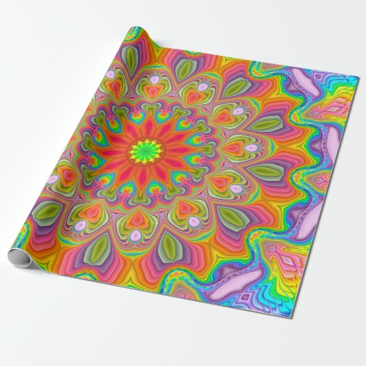 Fractal Ambrosia Delight Wrapping Paper Cadeaupapier (Uitgerold)
