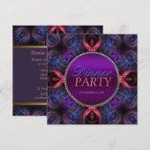 Fractal Angels Dinner Party Special Invitation Kaart (Voorkant / Achterkant)