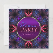 Fractal Angels Dinner Party Special Invitation Kaart