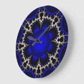 Fractal Ar tBlue/Black Clock Grote Klok (Hoek)
