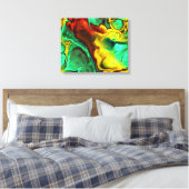 Fractal Art 2-1 verpakt canvas Afdruk (Insitu (Slaapkamer))