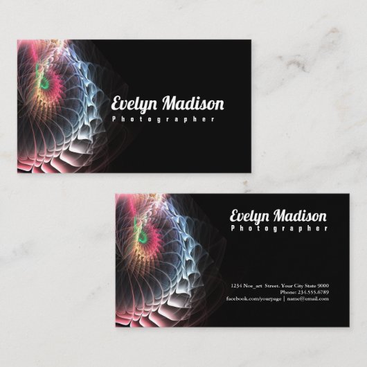 fractal art b76877 visitekaartje (Voorkant / Achterkant)