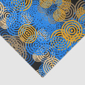 Fractal Art Blue Circles Swirl Mandala Wall Art Tissuepapier (Detail)