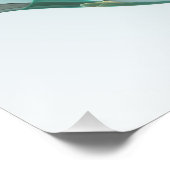 Fractal Art Blue Turquoise Grey Abstract Elegance Poster (Hoek)