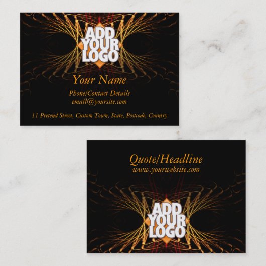 Fractal Art Business Profile (met Logo Space) Visitekaartje (Voorkant / Achterkant)