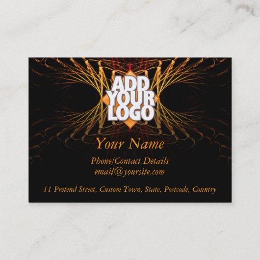 Fractal Art Business Profile (met Logo Space) Visitekaartje (Voorkant)