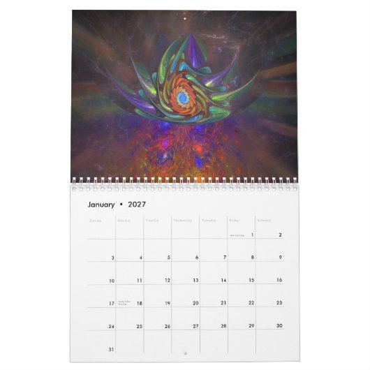 Fractal Art Calendar 2013 Kalender (Jan 2027)