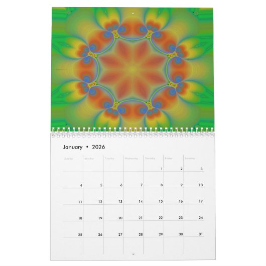 Fractal Art Calendar Kalender (Jan 2026)