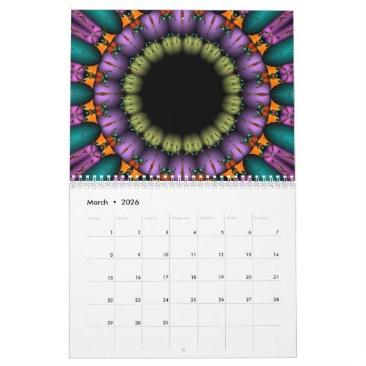 Fractal Art Calendar Kalender (Mar 2026)