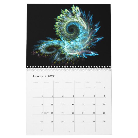 Fractal Art Calendar Kalender (Jan 2027)