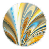 Fractal Art Ceramic Knob. Keramische Knop (Voorkant)