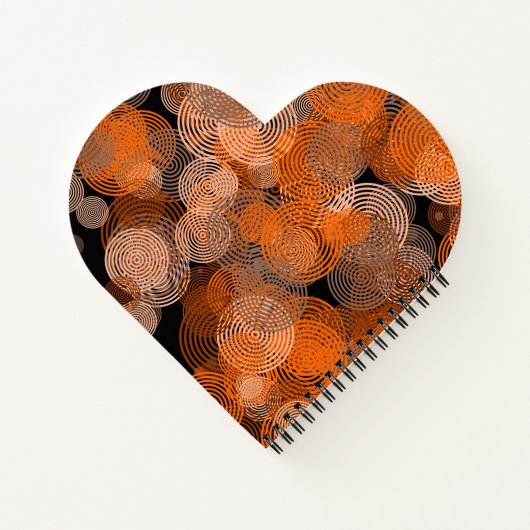 Fractal Art Copper Geometrische cirkels Swirl Mand Notitieboek (Achterkant)