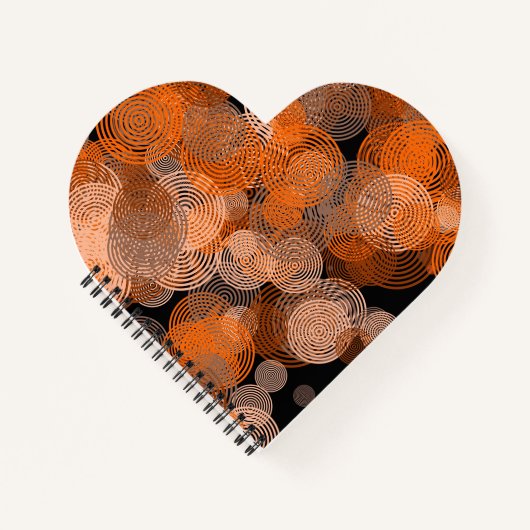 Fractal Art Copper Geometrische cirkels Swirl Mand Notitieboek (Voorkant)