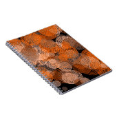 Fractal Art Copper Geometrische cirkels Swirl Mand Notitieboek (Rechterzijde)