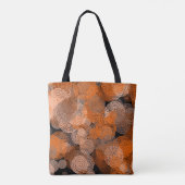 Fractal Art Copper Geometrische cirkels Swirl Mand Tote Bag (Achterkant)