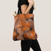 Fractal Art Copper Geometrische cirkels Swirl Mand Tote Bag (Dichtbij)