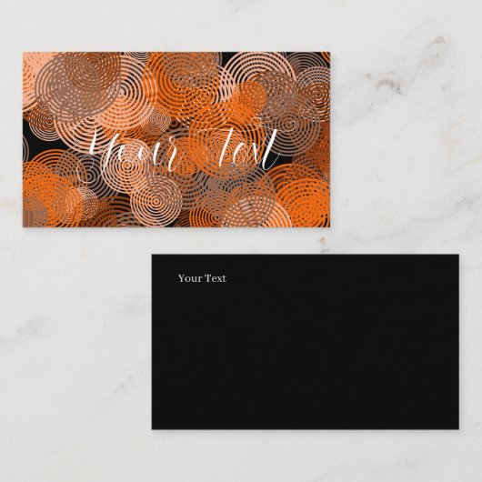 Fractal Art Copper Geometrische cirkels wervelkolo Visitekaartje (Voorkant / Achterkant)