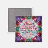 Fractal Art Fantasy Motivatie Quote Magnet (Voorkant / Achterkant)