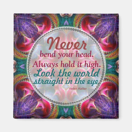 Fractal Art Fantasy Motivatie Quote Magnet (Voorkant)