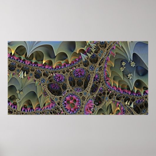 Fractal ART FLORAL WORLD Poster (Voorkant)