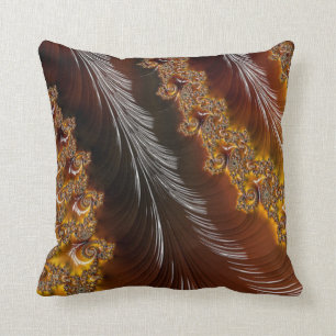 Fractal Art Gold/Bruin Sierkussen