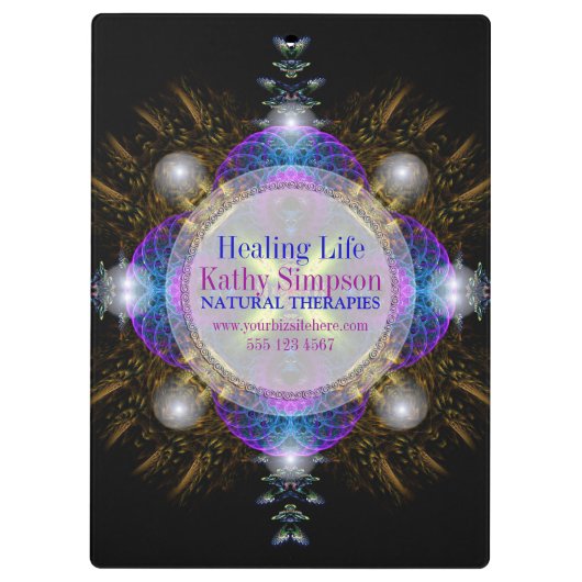 Fractal Art Healing Life Business Klembord (Achterkant)
