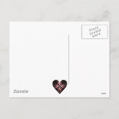 Fractal Art Heart Red and Black Happy Valentine's  Feestdagenkaart (Achterkant)