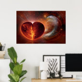 Fractal ART - Hot Love Universe Poster (Thuiskantoor)