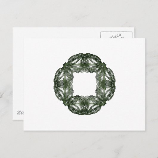 Fractal Art Kerstkrans Feestdagenkaart (Voorkant / Achterkant)