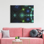 Fractal Art Mandala Universe Stretted Print (Insitu (Woonkamer))