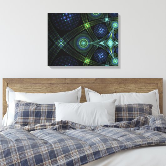 Fractal Art Mandala Universe Stretted Print (Insitu (Slaapkamer))