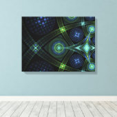Fractal Art Mandala Universe Stretted Print (Insitu (Houten vloer))