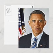 Fractal Art, officieel portret Barack Obama Briefkaart (Voorkant / Achterkant)