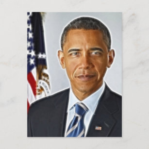 Fractal Art, officieel portret Barack Obama Briefkaart