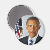 Fractal Art, officieel portret Barack Obama Magneet (Voorkant / Achterkant)