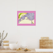 Fractal Art Paars Heart Poster (Keuken)