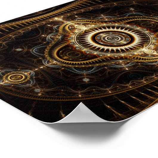 Fractal Art Poster: Alle ogen zien Poster (Hoek)