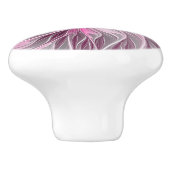 Fractal Art roze bloemendroem, Floral Fantasy Keramische Knop (Zijkant)