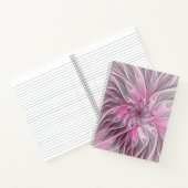 Fractal Art roze bloemendroem, Floral Fantasy Notitieboek (Binnen)