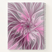 Fractal Art roze bloemendroem, Floral Fantasy Notitieboek (Achterkant)