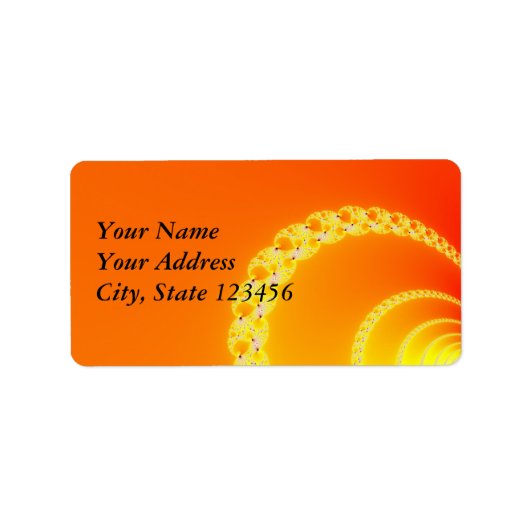 Fractal Art Sound Waves Etiket (Voorkant)