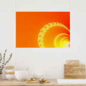 Fractal Art Sound Waves Poster (Keuken)