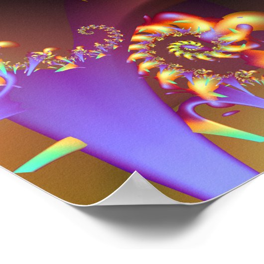 Fractal Art Spiral Poster (Hoek)