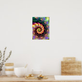 Fractal Art Spiral Poster (Keuken)